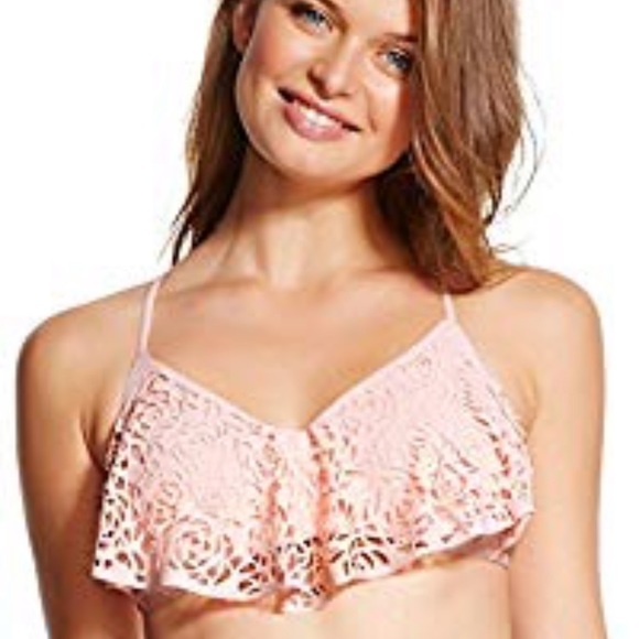 NWOT Laser Cut Crisscross Bandeau Bikini Top - Picture 2 of 7